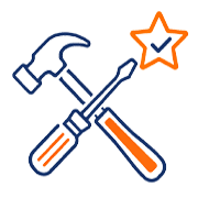 Icône illustrant un travail soigné avec rigueur et précision